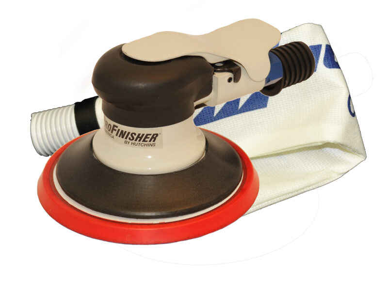 The Hutchins ProFinisher 510 is a self-generated vacuum sander in 3/32" offset used for finishing and dust extraction anywhere